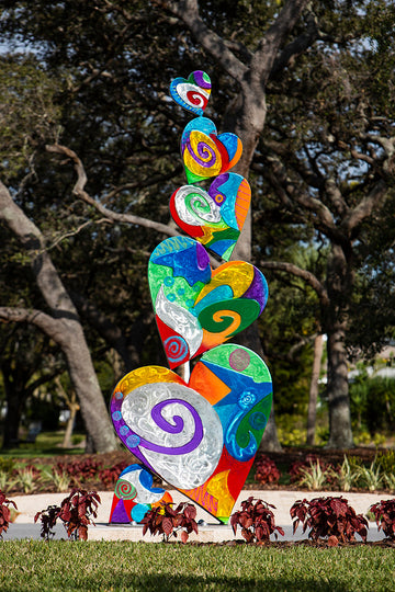 Family of Hearts Sculpture Belleair, Florida Public Art by Clayton Swartz