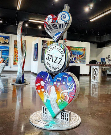 Clearwater Jazz Holiday Foundation Music Sculpture by Clayton Swartz