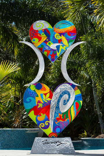 New Swartz Heart Sculpture "Seasons" in Ft. Myers, Florida