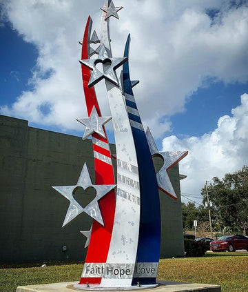 "Faith, Hope and Love" Temporary Public Art at Swartz Gallery, Pinellas Park