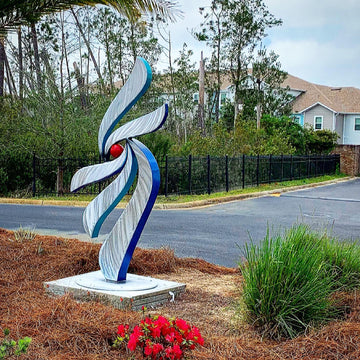 Abstract Sculpture by Clayton Swartz at Pinnacles Hammock Place