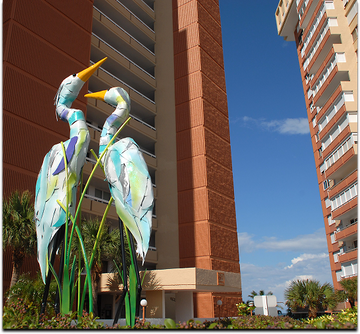 "Wading Herons" Large Scale sculpture at Redington Shores