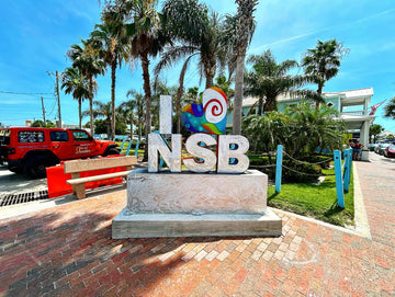 New Heart Sculpture in Downtown New Smyrna Beach, Florida
