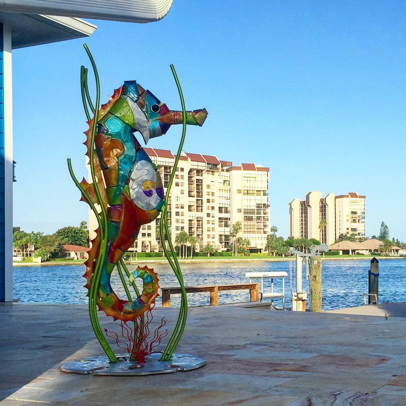 SEA HORSE SCULPTURE, TREASURE ISLAND FLORIDA