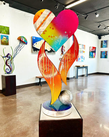 "Open Your Heart" Sculpture by Clayton Swartz