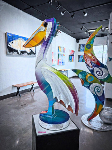 Pelican table top sculpture by Clayton Swartz