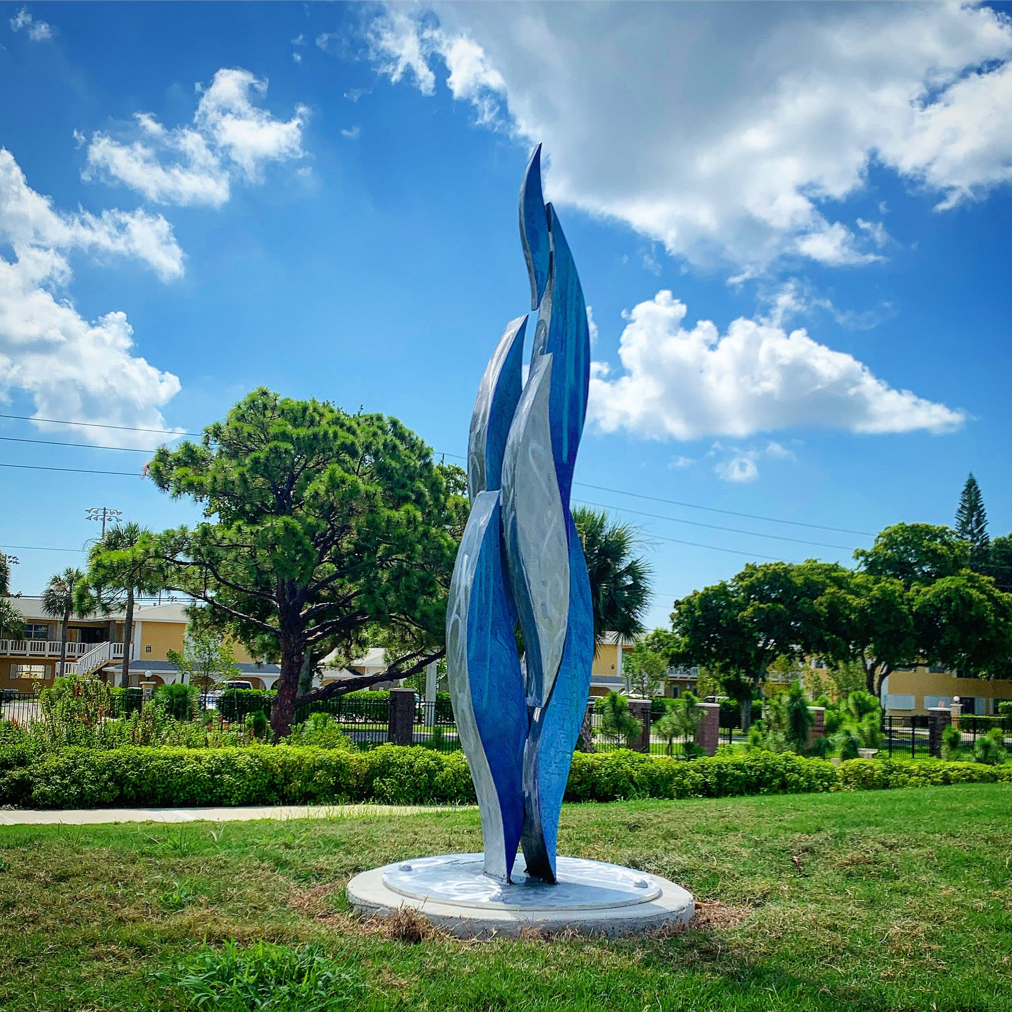 New Abstract Sculpture at Memorial Park in Deerfield Beach by Clayton Swartz
