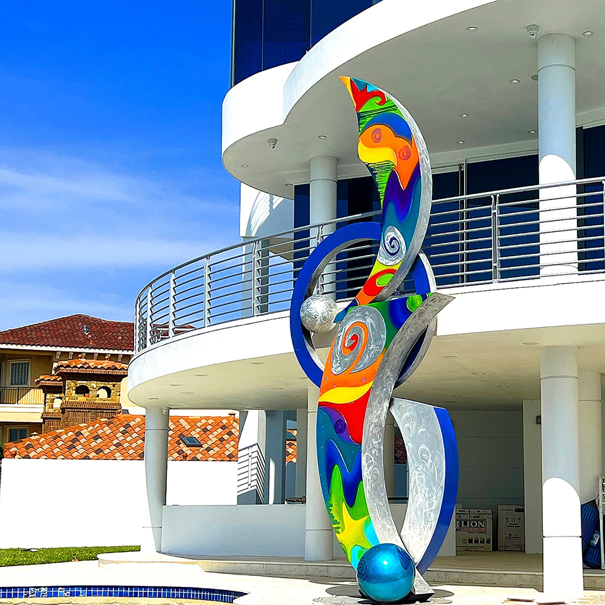 Large Scale Modern Abstact Sculpture in Treasure Island, FL