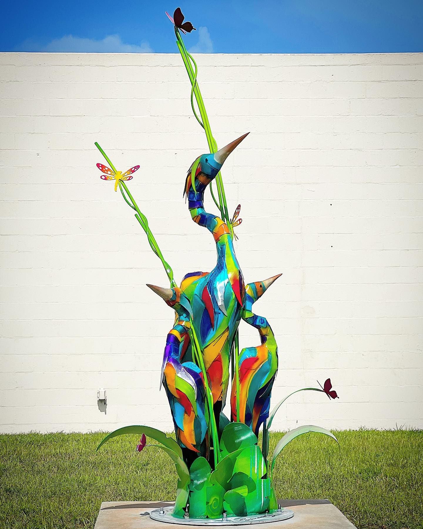 New Large Scale Heron Sculpture by Artist Clayton Swartz
