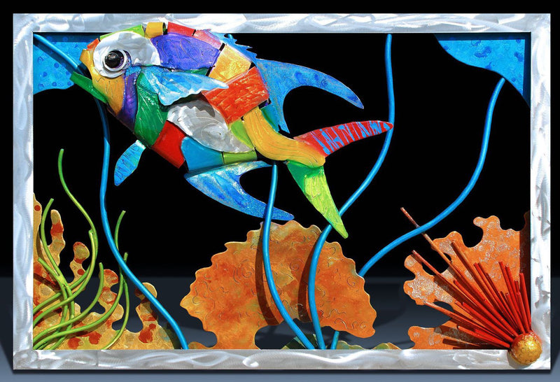 PERMIT AND CORAL REEF SCENE