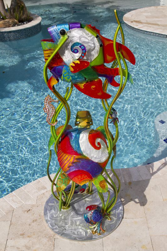 ANGEL FISH AND TURTLE SEA LIFE TABLE TOP