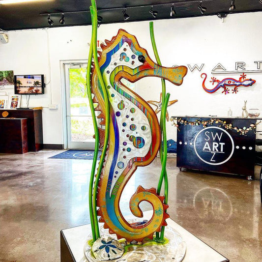 Sea Horse Freestanding Sculpture by Clayton Swartz