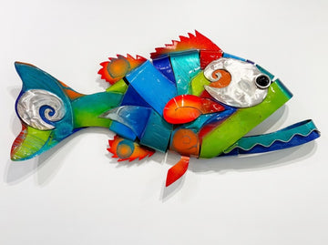 Grouper Fish Sculpture By Clayton Swartz