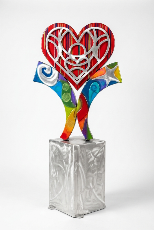 "Elevate Series” Heart Sculpture by artist Clayton Swartz