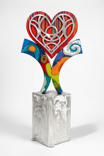 "Elevate Series” Heart Sculpture by artist Clayton Swartz
