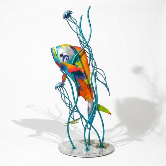Mahi and Jellyfish sculpture
