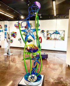 Starfish, turtle, jellyfish Sculpture by Clayton Swartz