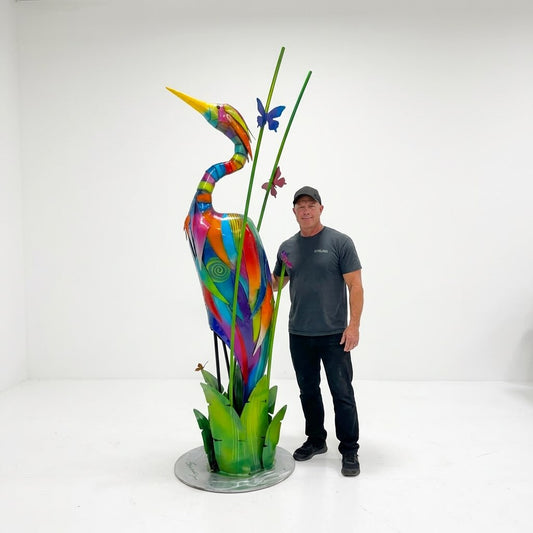 "Heron in the Sun" Sculpture by Clayton Swartz