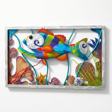 Grouper Fish Framed Scene by Clayton Swartz