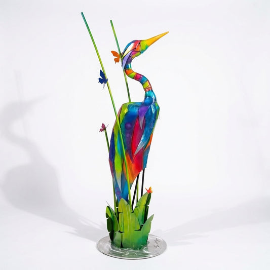 "Heron in the Sun" Sculpture by Clayton Swartz