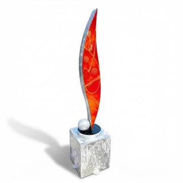 "Flame" abstract sculpture by Clayton Swartz